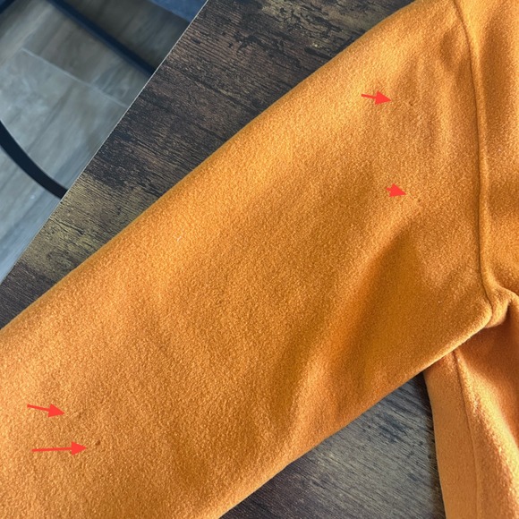 Eileen Fisher Wool-Cashmere Shawl-Collar Coat Cardigan in Marigold/Orange, PS - Picture 7 of 11